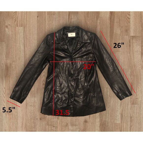 Lady Hathaway 100% Leather Blazer Jacket Size L - Picture 3 of 10